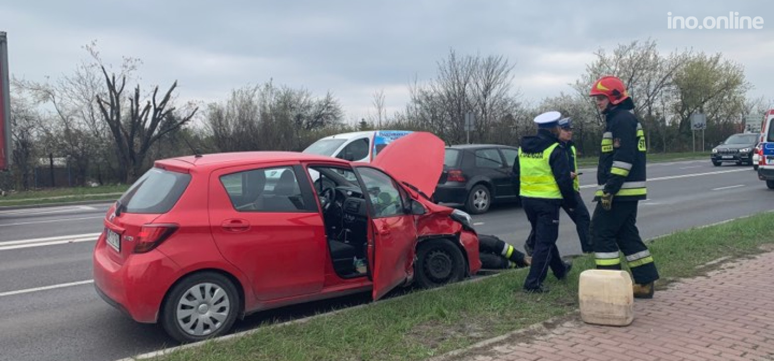 Inowrocław - Zderzenie samochodów na Poznańskiej