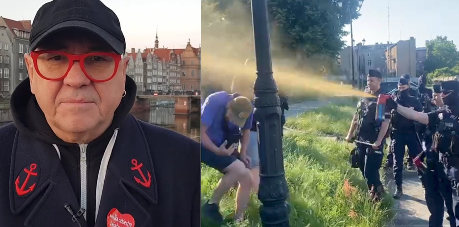 Inowrocław - Jurek Owsiak o użyciu gazu łzawiącego przez policjanta w Inowrocławiu