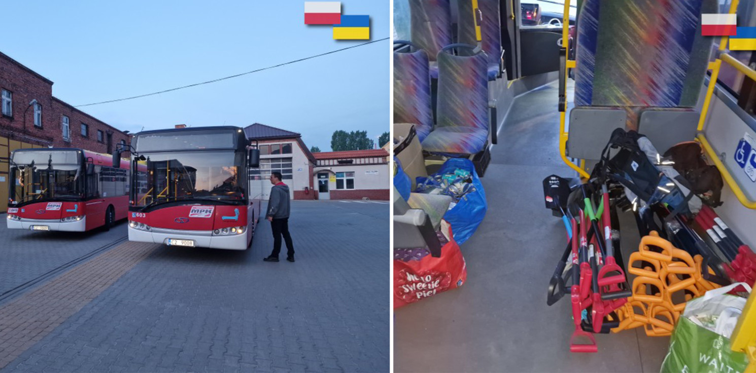 Inowrocław - Dwa inowrocławskie autobusy dotarły na Ukrainę
