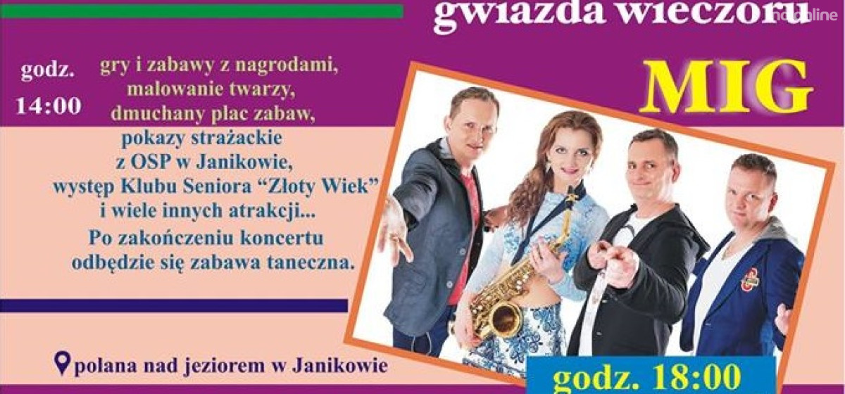 Janikowo - Potańcówka i koncert MIG, czyli piknik w Janikowie