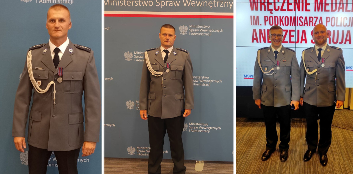 Inowrocław - Nasi policjanci odznaczeni medalami. Za ratowanie życia