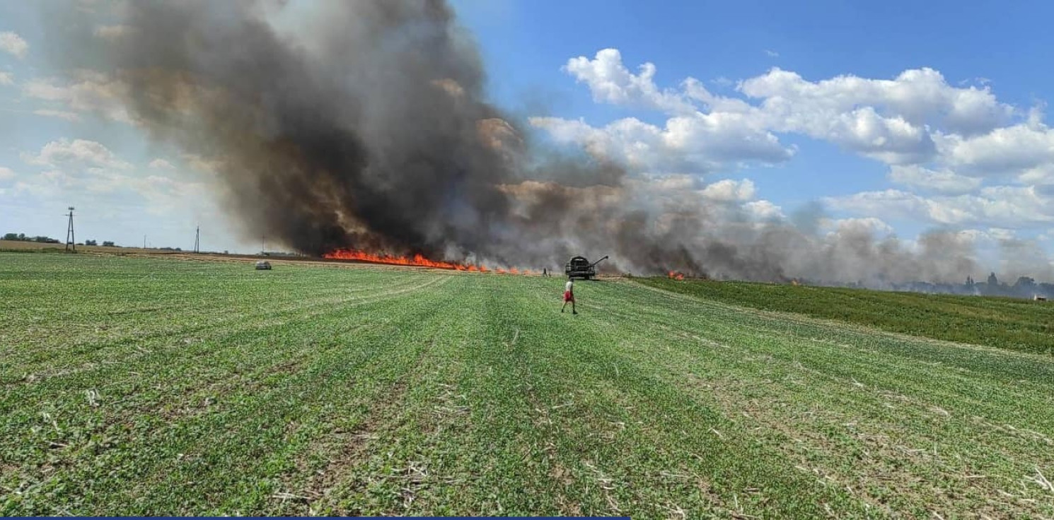 Region - Duży pożar zboża. Gorący czas dla strażaków