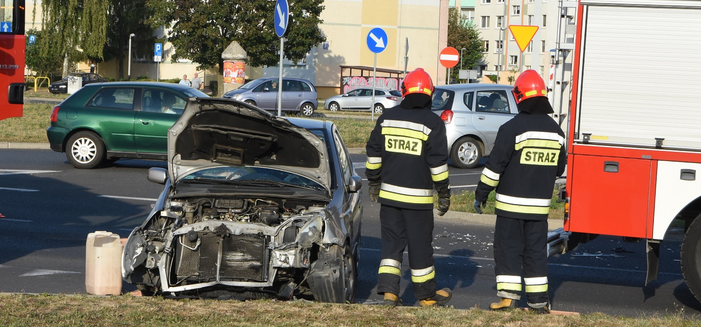 Inowrocław - Zderzenie dwóch aut na Rąbinie