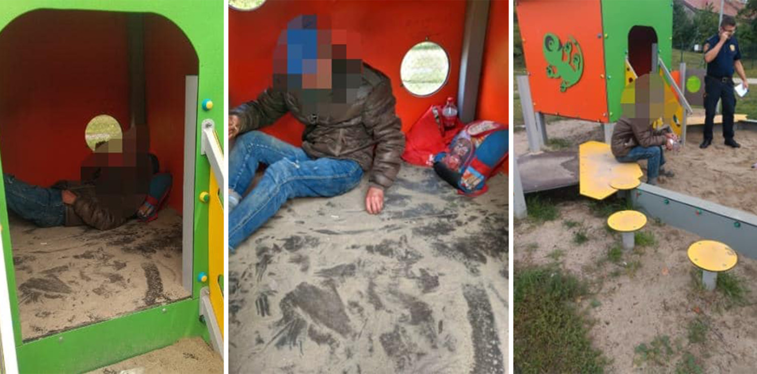 Inowrocław - Nieobyczajny wybryk na placu zabaw Żyrafa