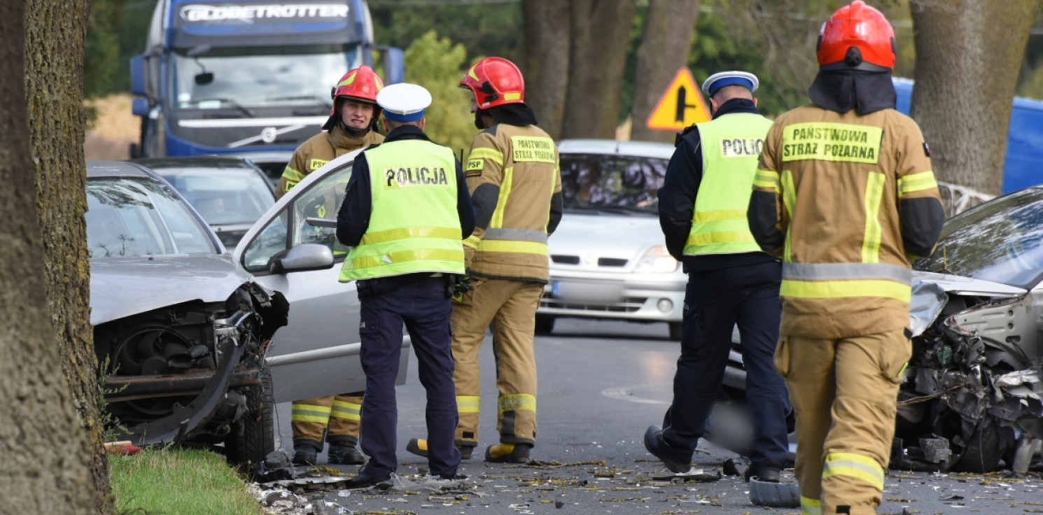 Gmina Inowrocław - Kraksa w Orłowie. Droga zablokowana