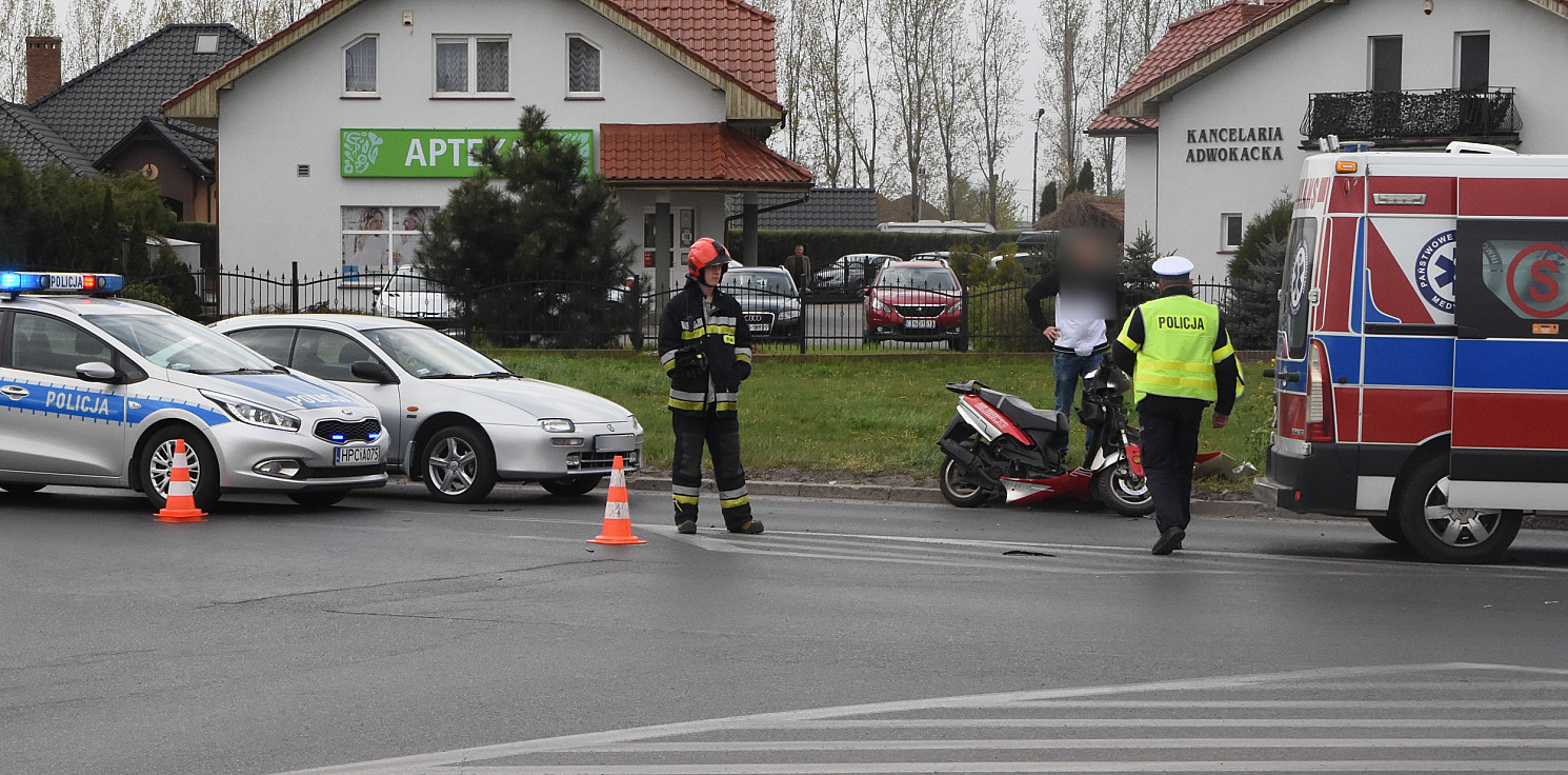 Inowrocław - Poranna kolizja na osiedlu Rąbin