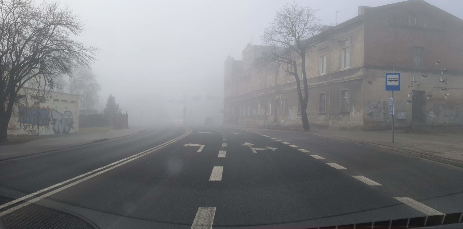 Inowrocław - Wydano ostrzeżenie przed gęstą mgłą