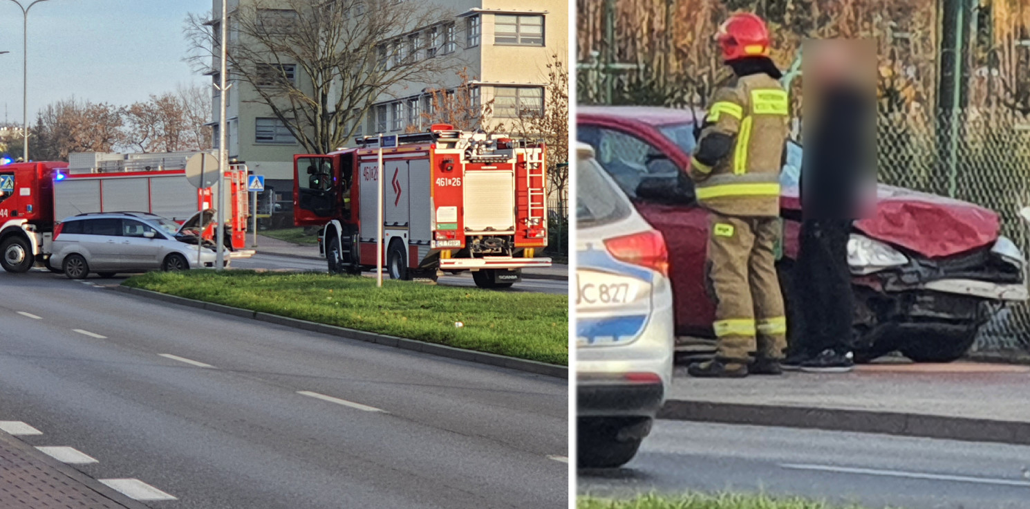 Inowrocław - Zderzenie dwóch aut przy skarbówce