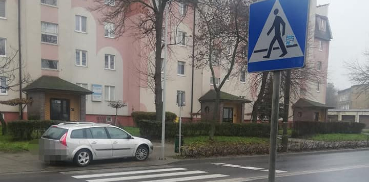 Inowrocław - Zaparkował na przejściu dla pieszych. Dostał mandat