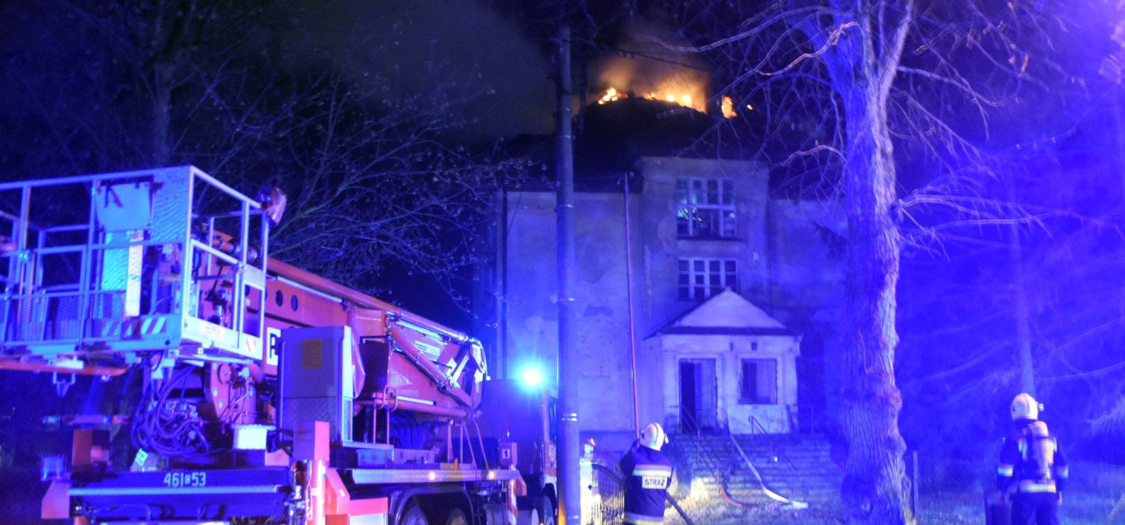Gniewkowo - Pożar budynku po domu dziecka w Gniewkowie [video]