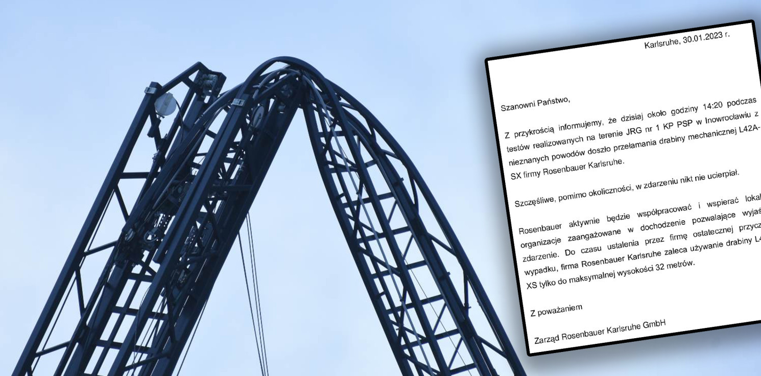 Inowrocław - Producent drabiny wydał oświadczenie po wypadku w Inowrocławiu