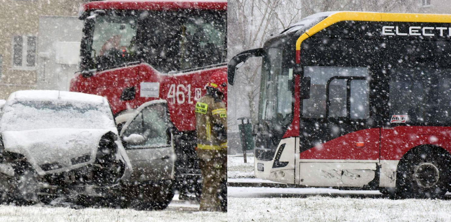 Inowrocław - Renault kontra autobus. Seria kolizji w mieście i regionie