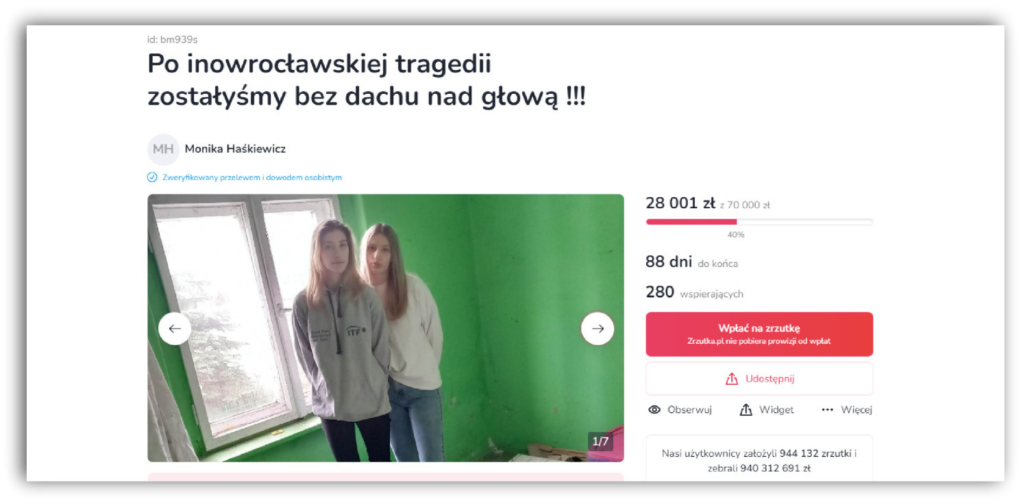 Inowrocław - Zabił ich siostrę i popełnił samobójstwo. Ruszyła zbiórka, by reszta rodziny miała gdzie żyć