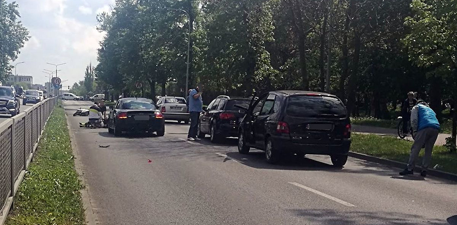 Inowrocław - Kolizja z udziałem motocyklisty