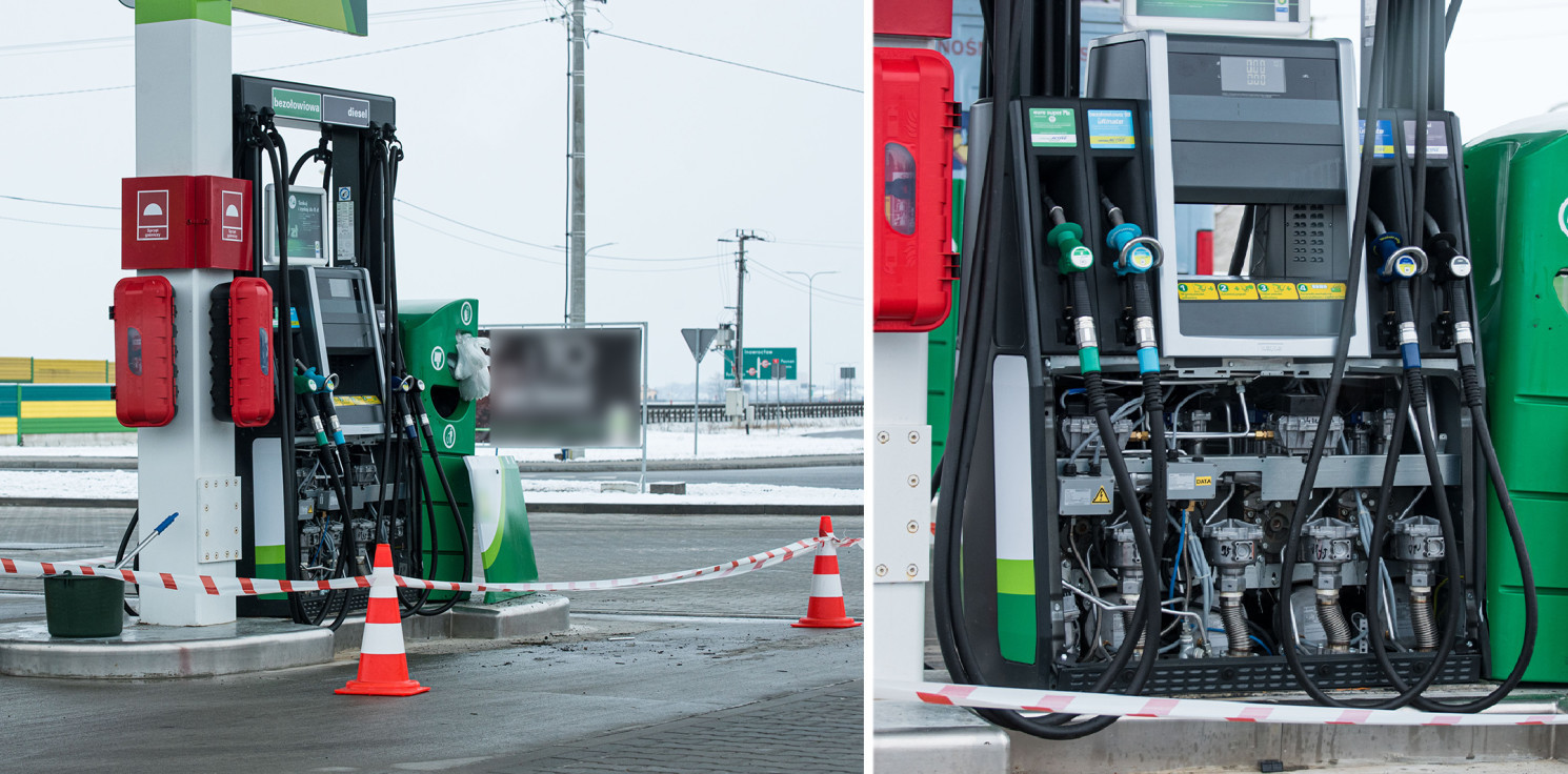Gmina Inowrocław - Wjechał w dystrybutor na stacji paliw