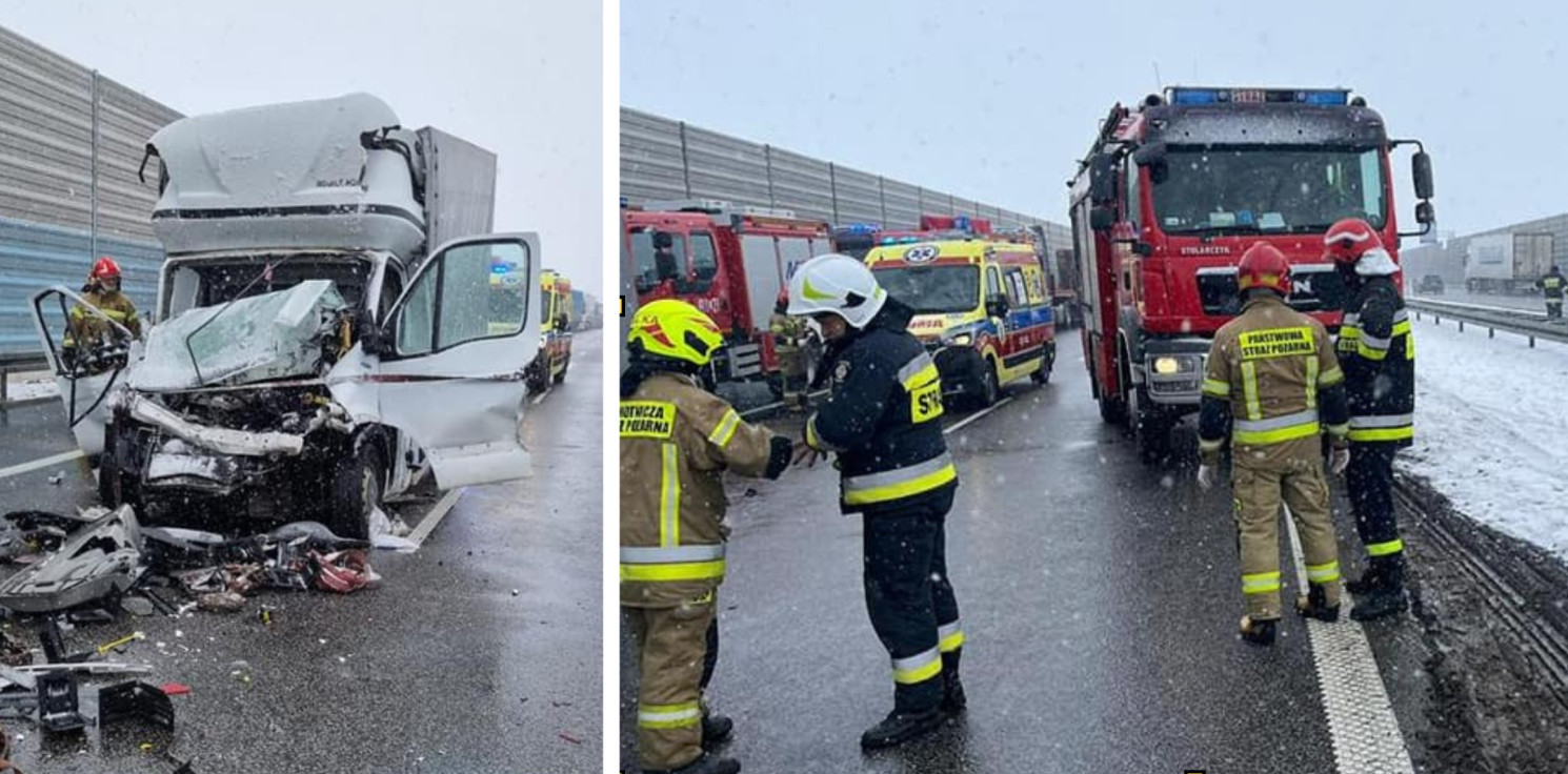 Inowrocław - Żołnierze wykazali się umiejętnościami po wypadku na autostradzie