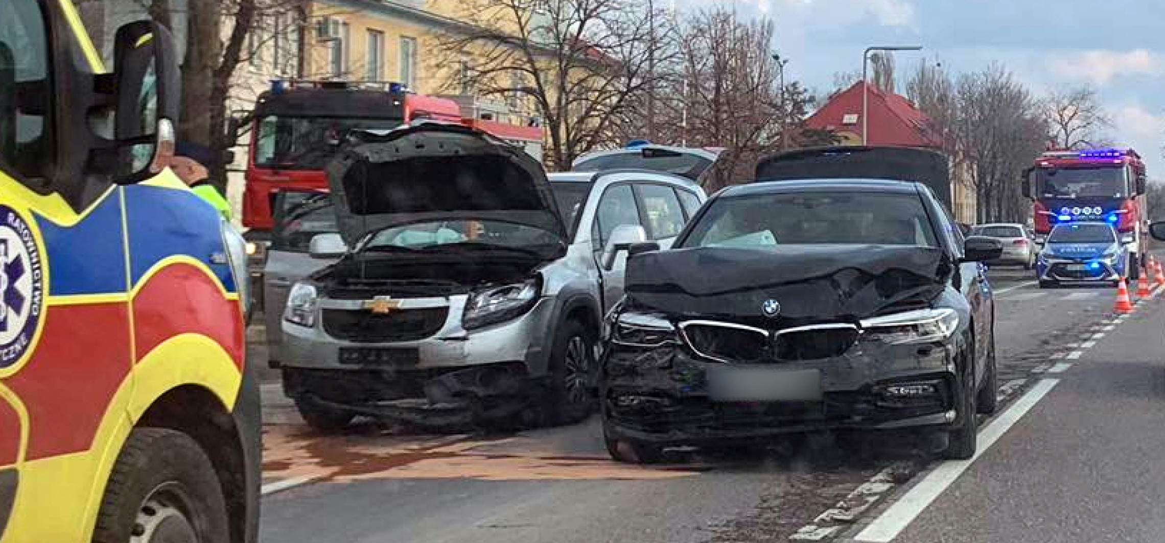 Janikowo - Trzy samochody zderzyły się w Janikowie