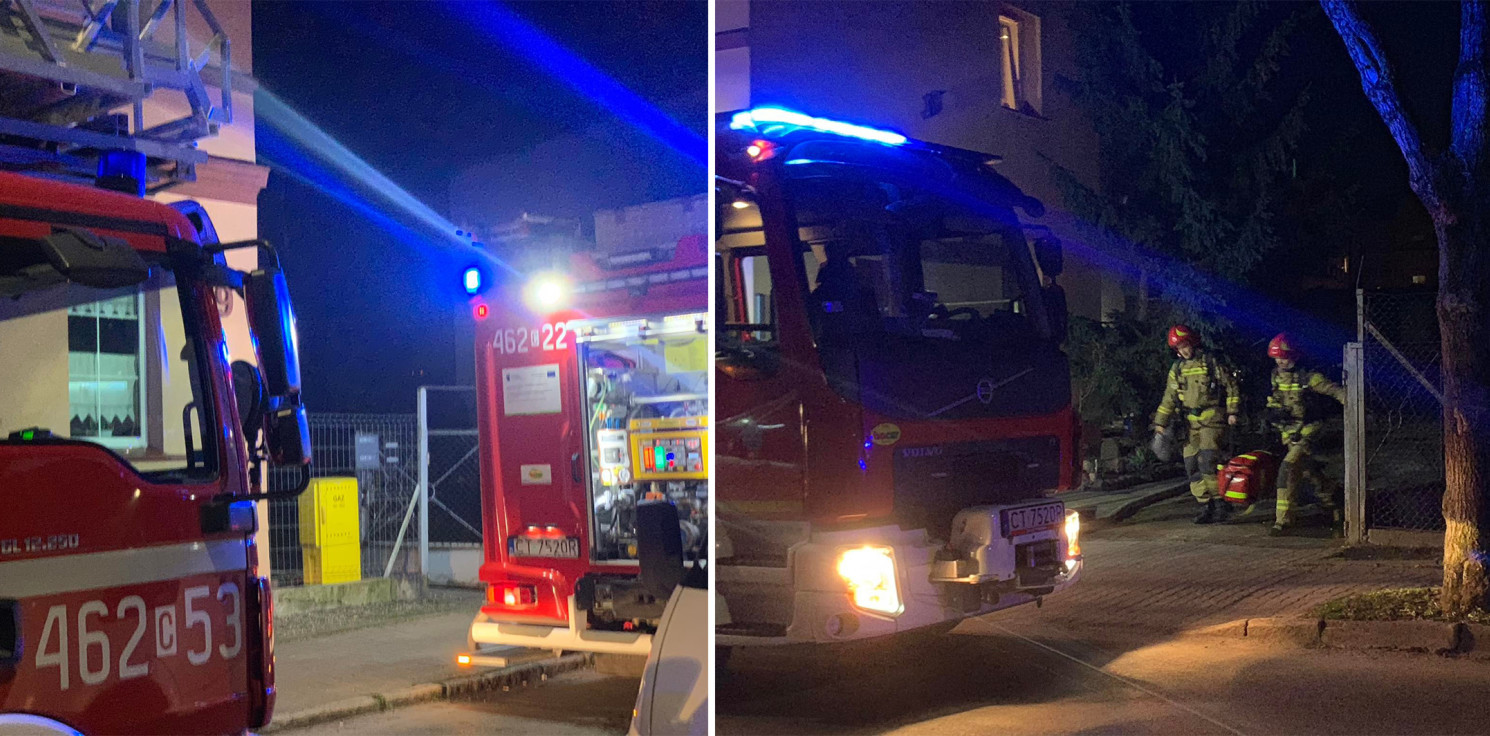 Inowrocław - Pożar przy ul. Młyńskiej w Inowrocławiu