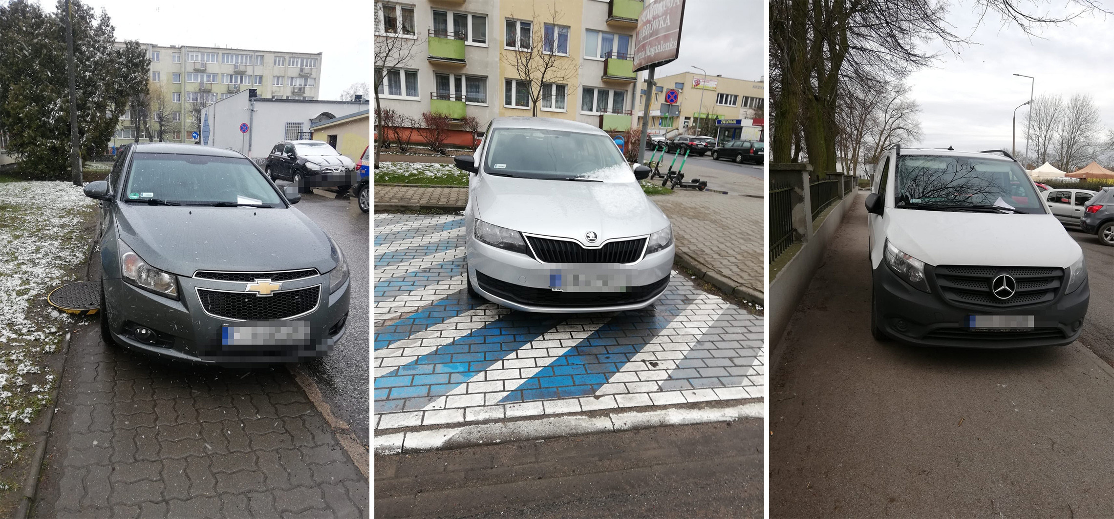 Inowrocław - Tak parkować nie wolno. Straż miejska publikuje zdjęcia 