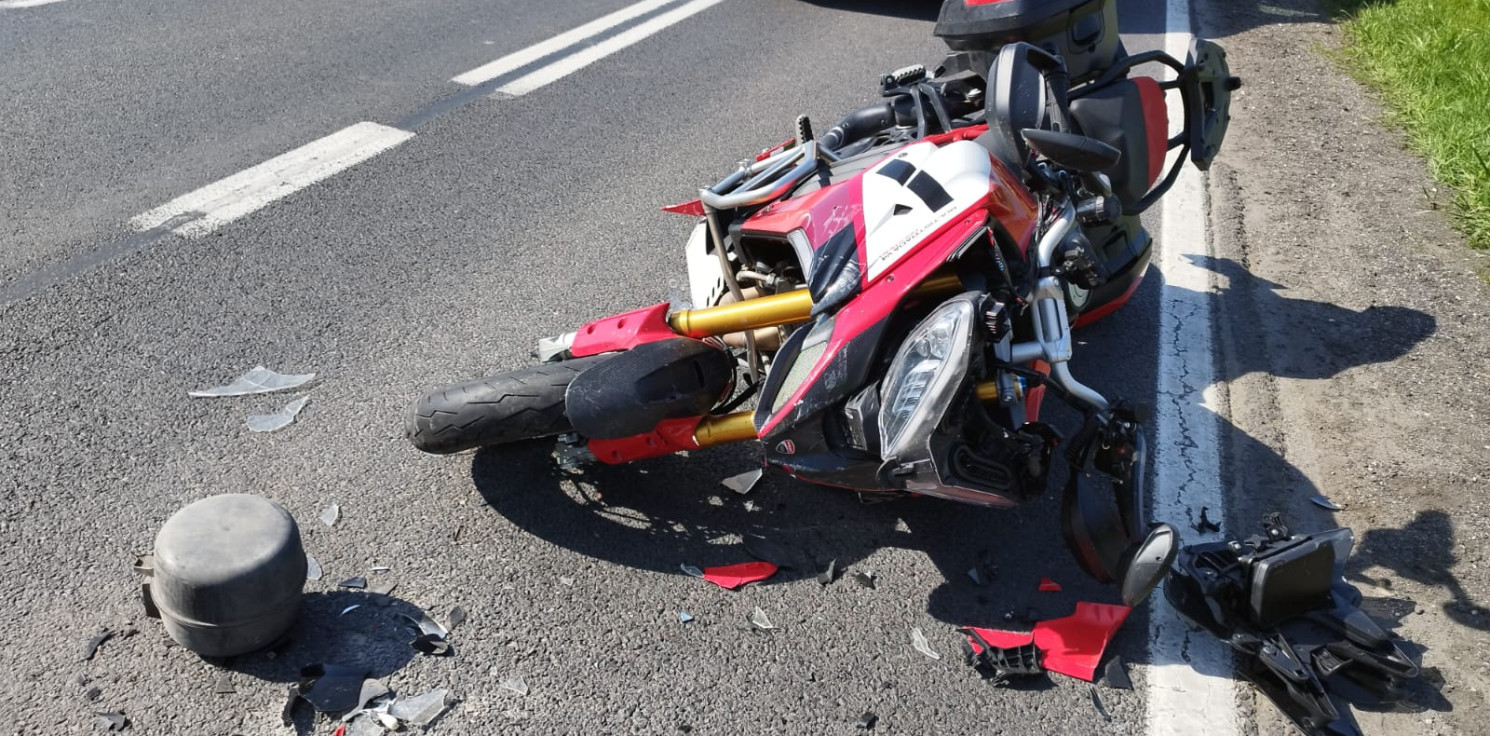 Region - Motocyklista zderzył się z dostawczakiem. Trafił do szpitala