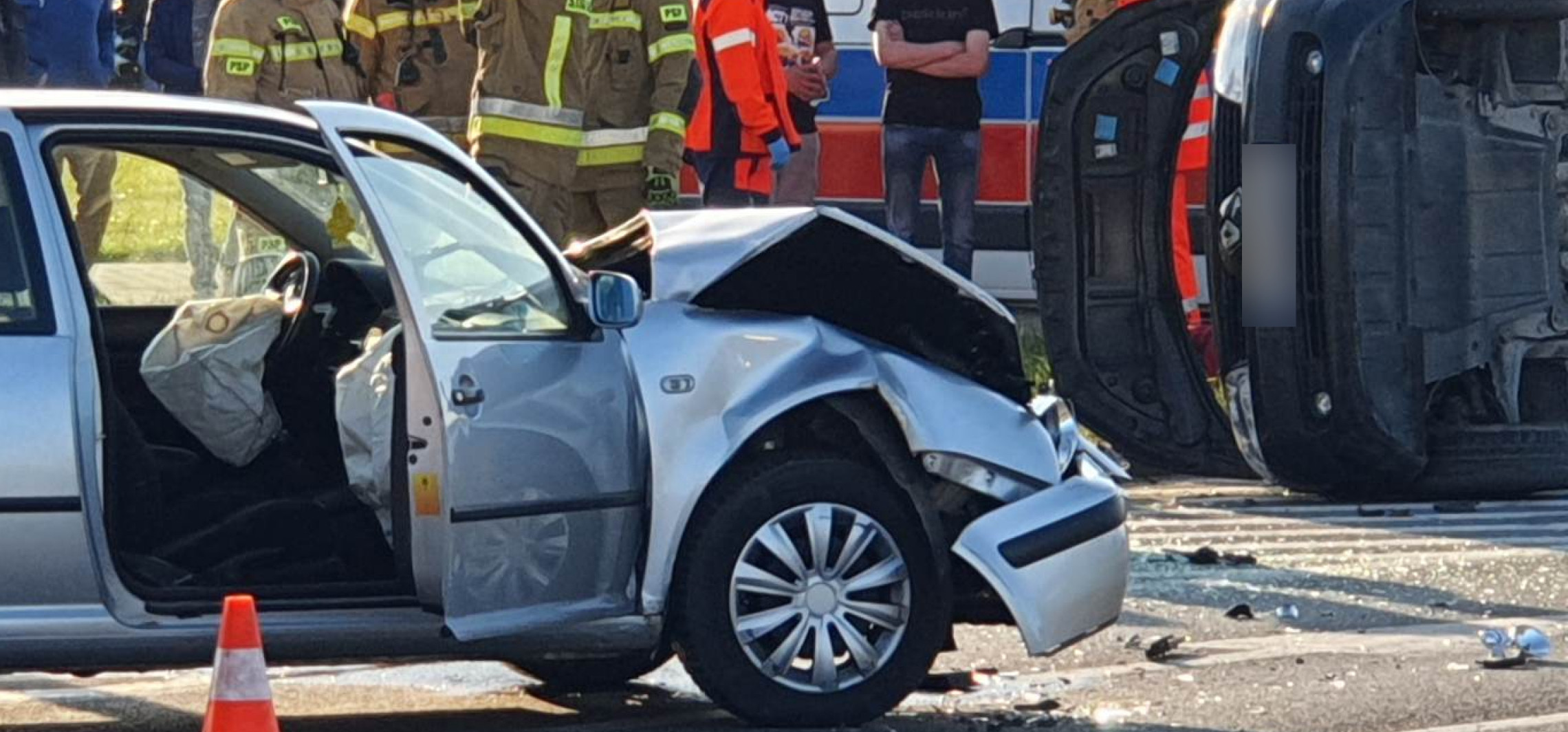 Inowrocław - Wypadek na Rąbinie. Kierowcy volkswagena zatrzymano prawo jazdy
