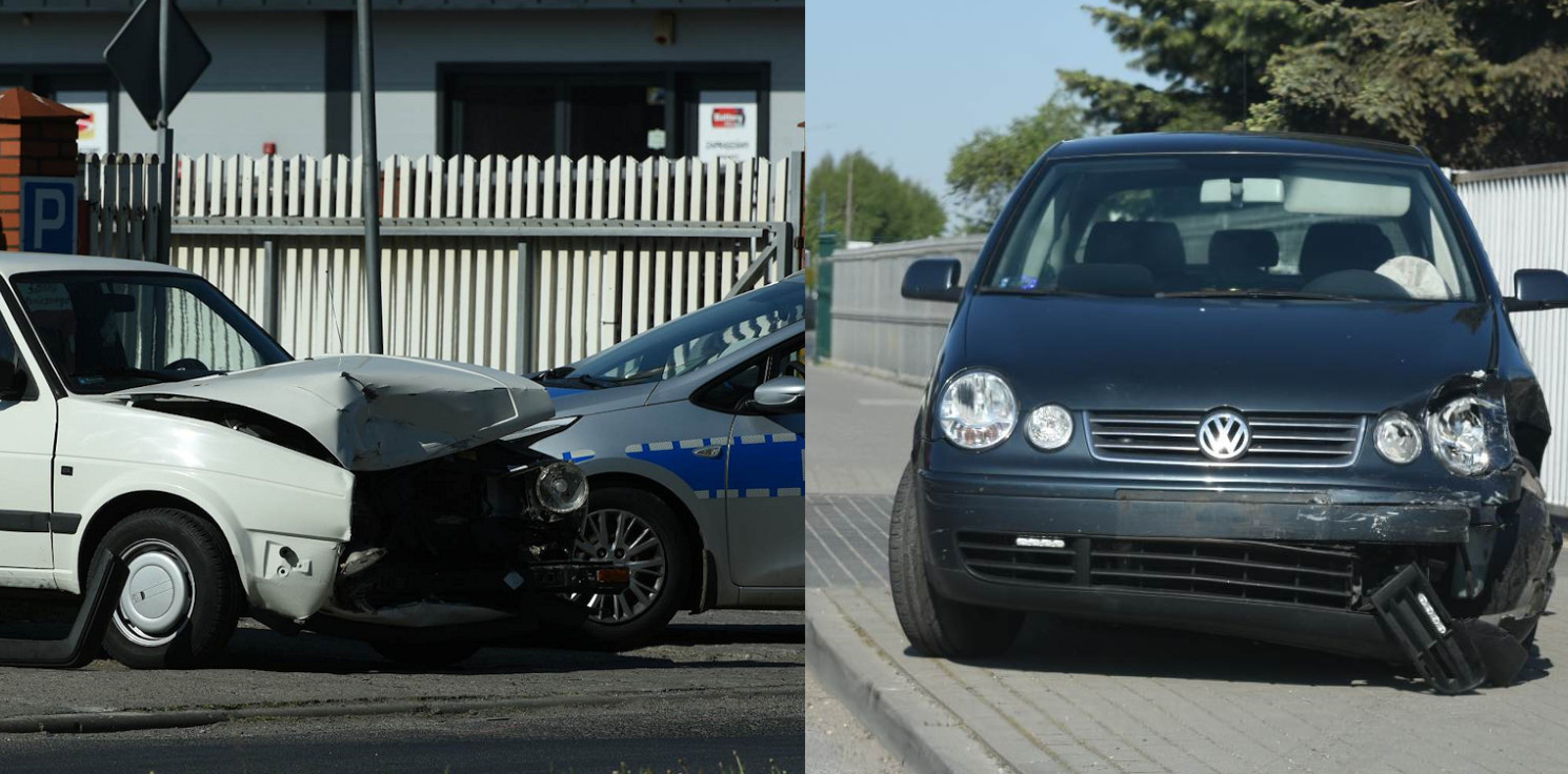 Inowrocław - Dwa volkswageny zderzyły się na Poznańskiej