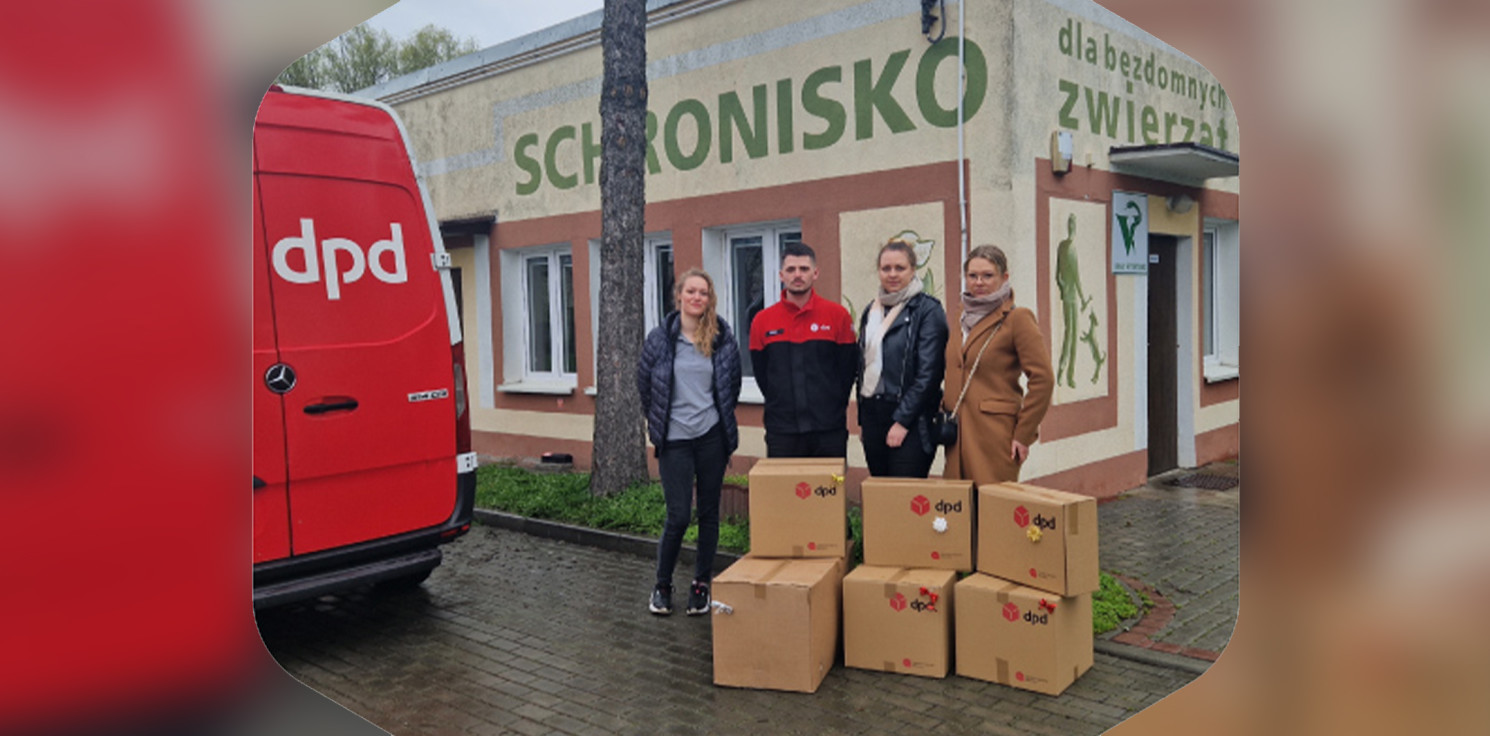 Inowrocław - Na co dzień dostarczają paczki ludziom. Z tego transportu ucieszyły się zwierzaki ze schroniska