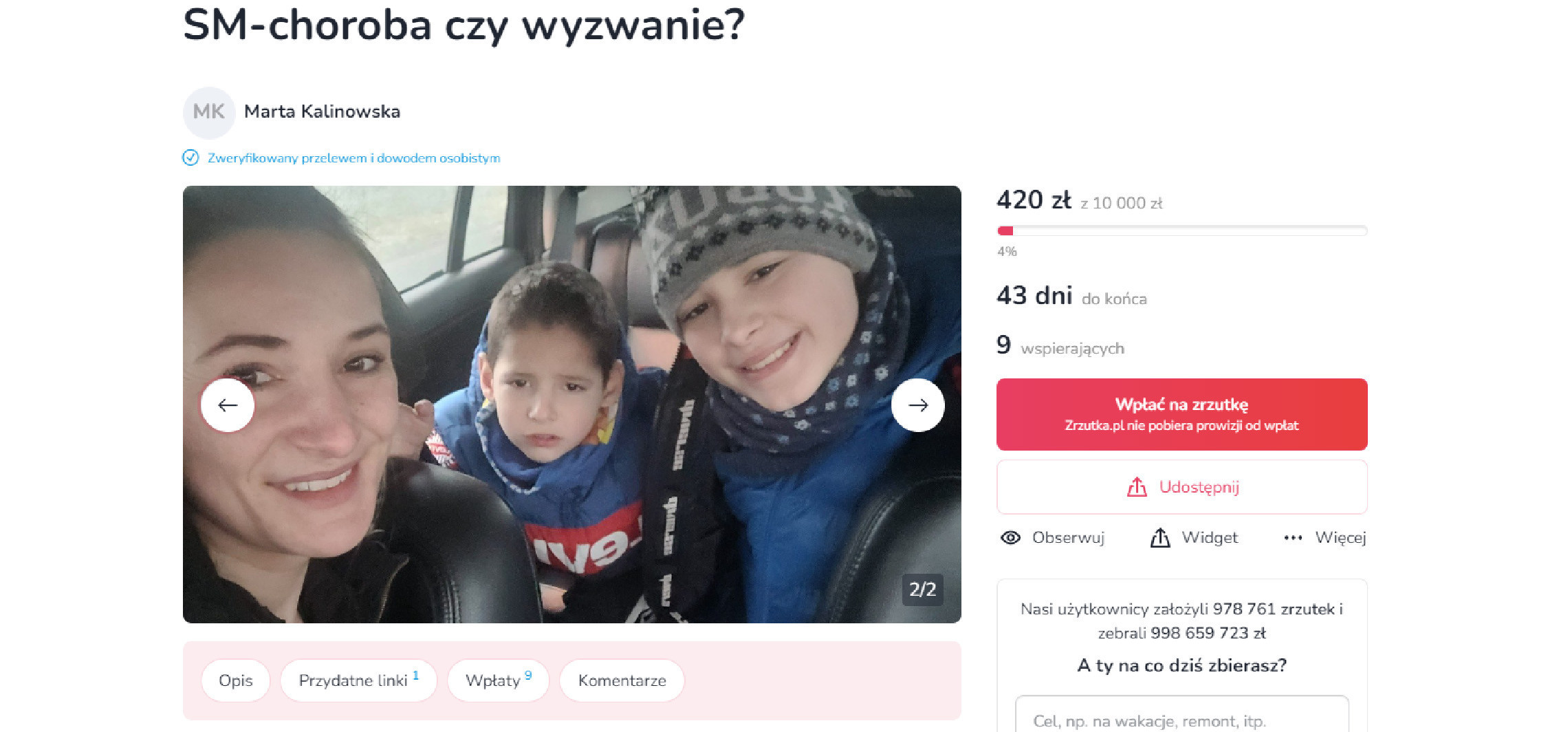 Inowrocław - Jej syn walczył z białaczką. Teraz ona zachorowała na stwardnienie rozsiane