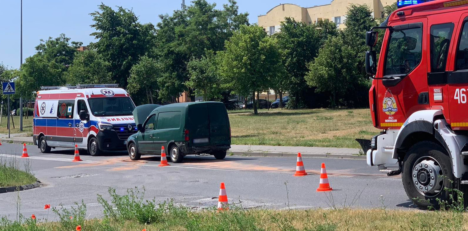 Inowrocław - Dwa auta zderzyły się na Rąbinie