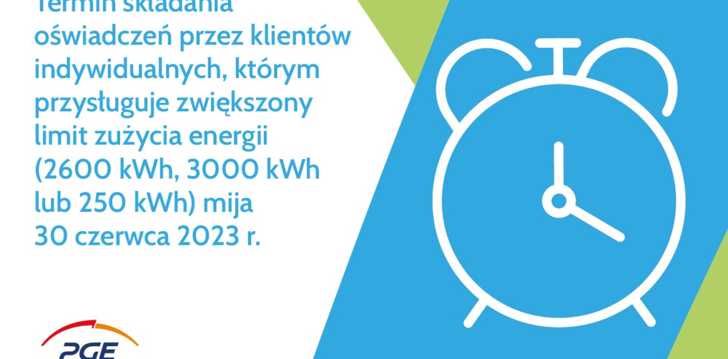 Kraj - PGE: tańsza energia dzięki Tarczy Solidarnościowej - ostatnie dni na złożenie oświadczenia