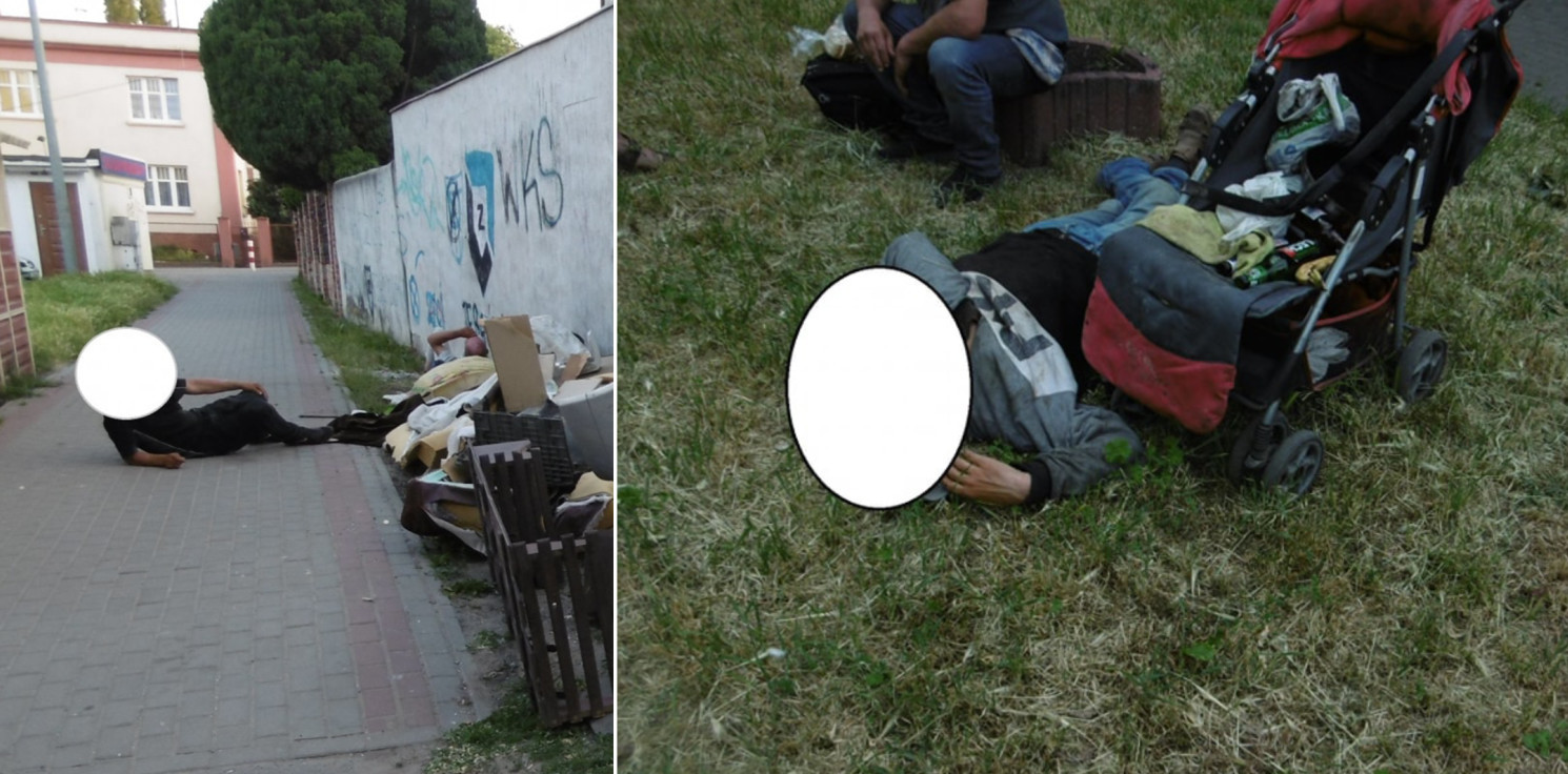 Inowrocław - Nie byli w stanie samodzielnie wstać lub iść