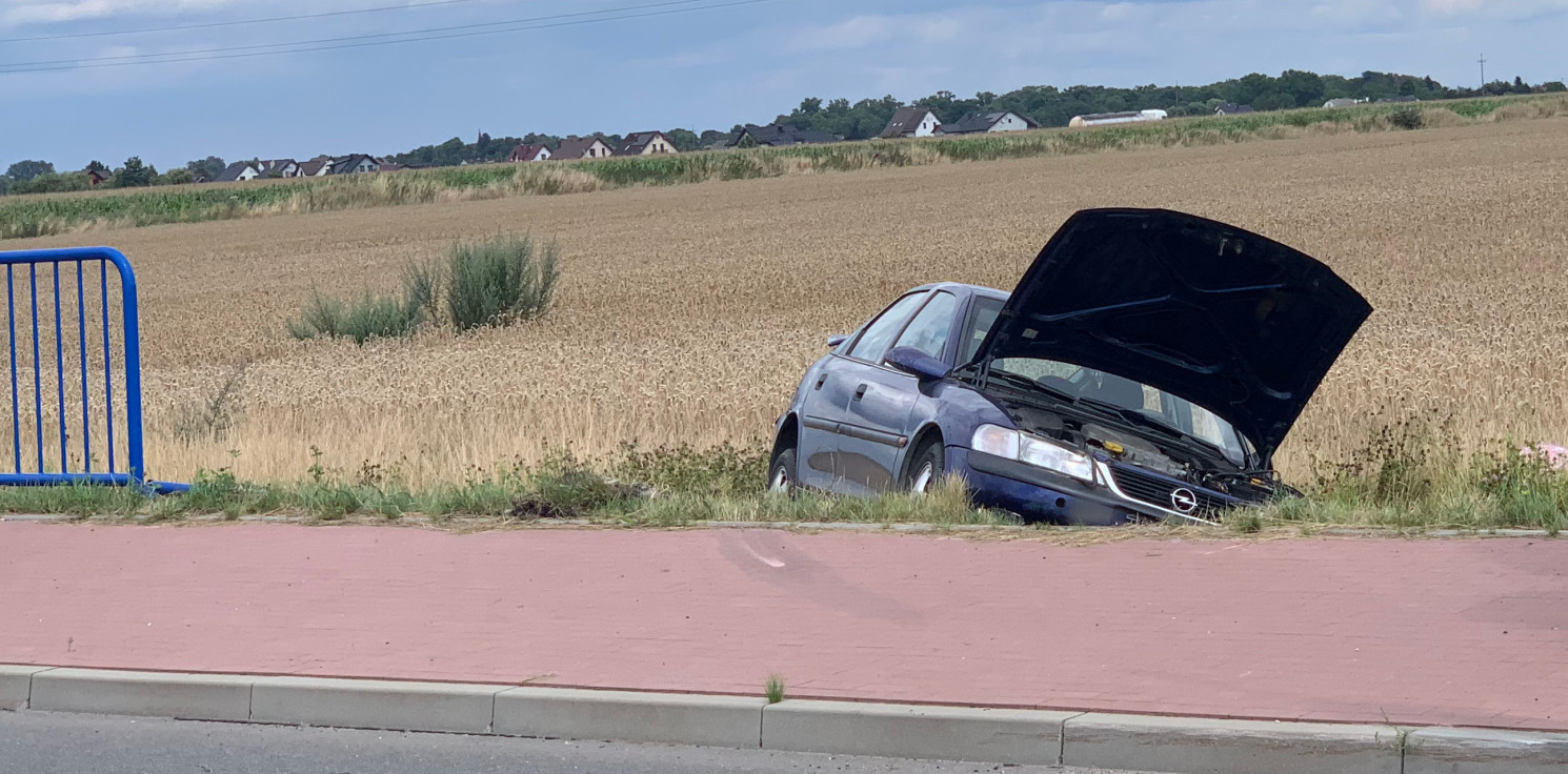 Region - Skosił barierki i wpadł do rowu. Wypadek w Gnojnie