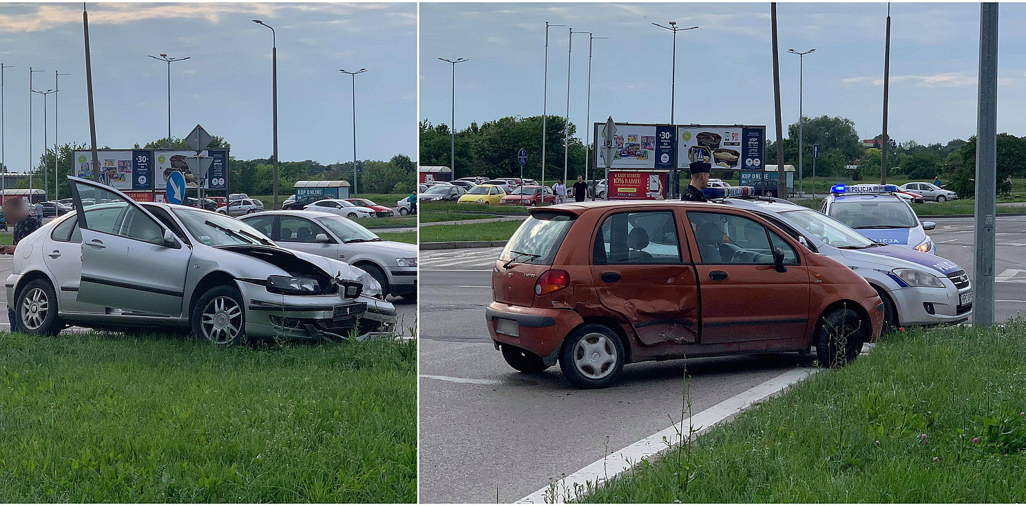 Inowrocław - Zderzenie dwóch aut na Rąbinie