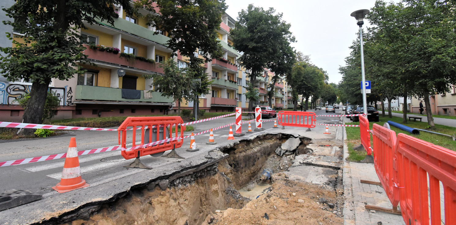Inowrocław - Narutowicza rozkopana. Kiedy koniec prac?