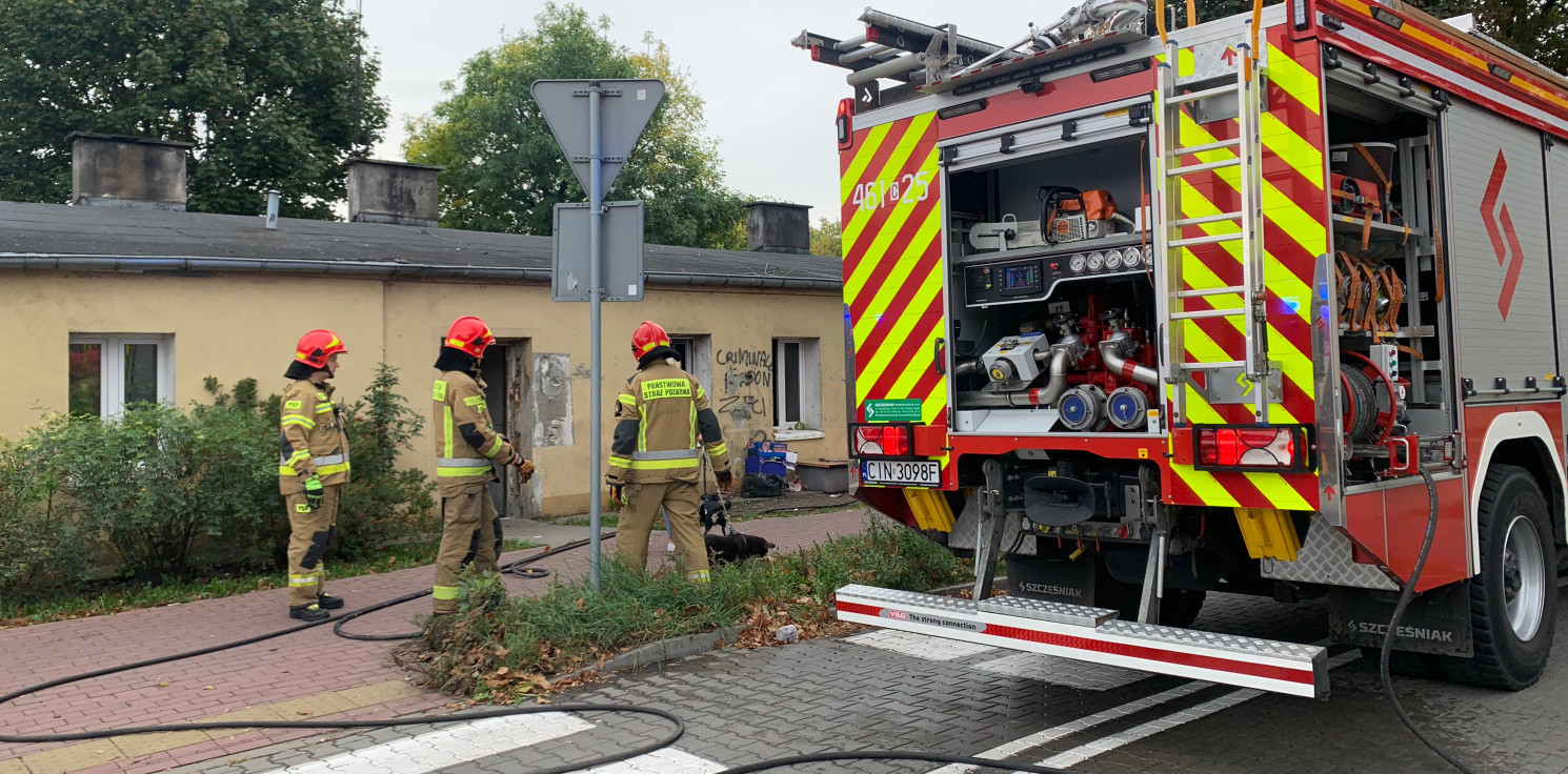 Inowrocław - Pożar w budynku mieszkalnym na Błoniu