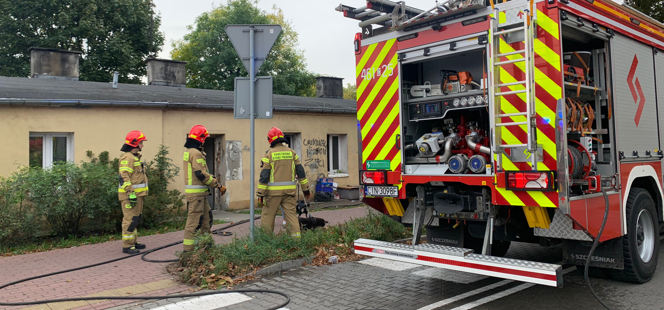 Inowrocław - Pożar w budynku mieszkalnym na Błoniu