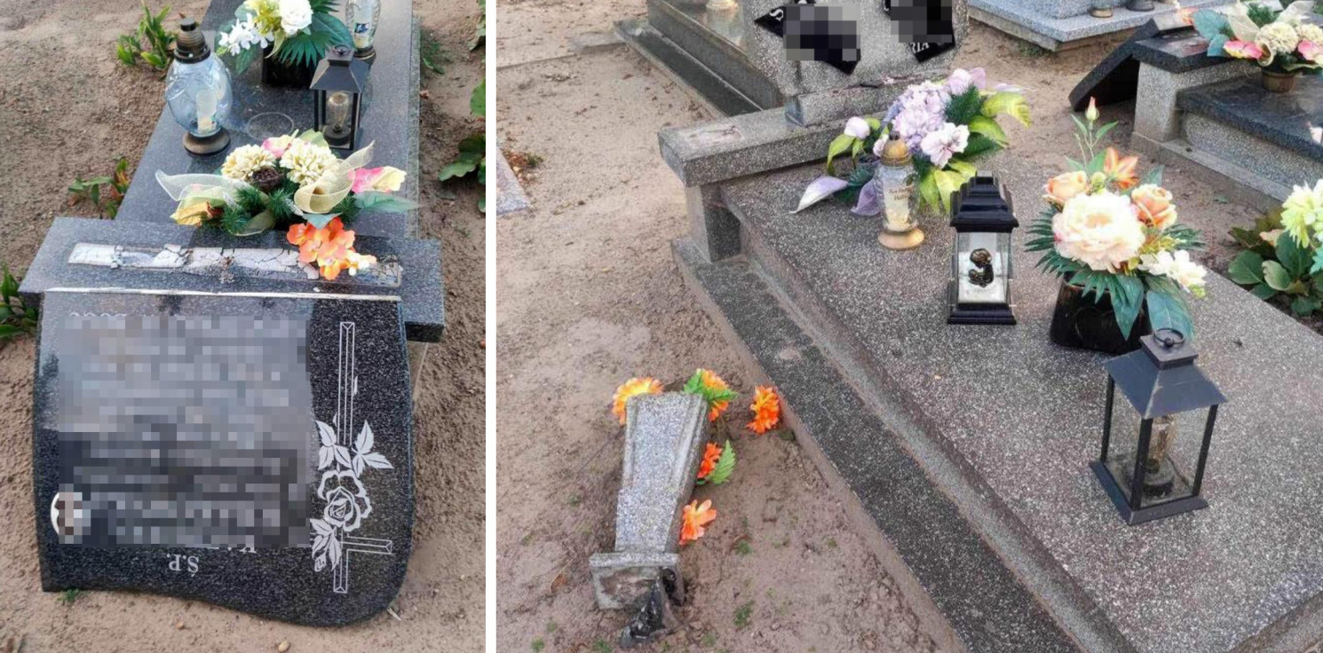 Radziejów - Wandal zapłaci za uszkodzone nagrobki