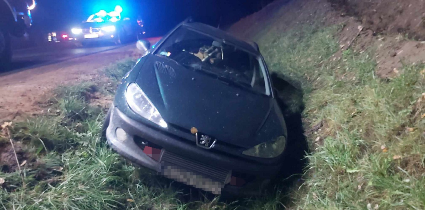 Region - Pijany wpadł do rowu. Uciekł do lasu, ale nie docenił policjantów