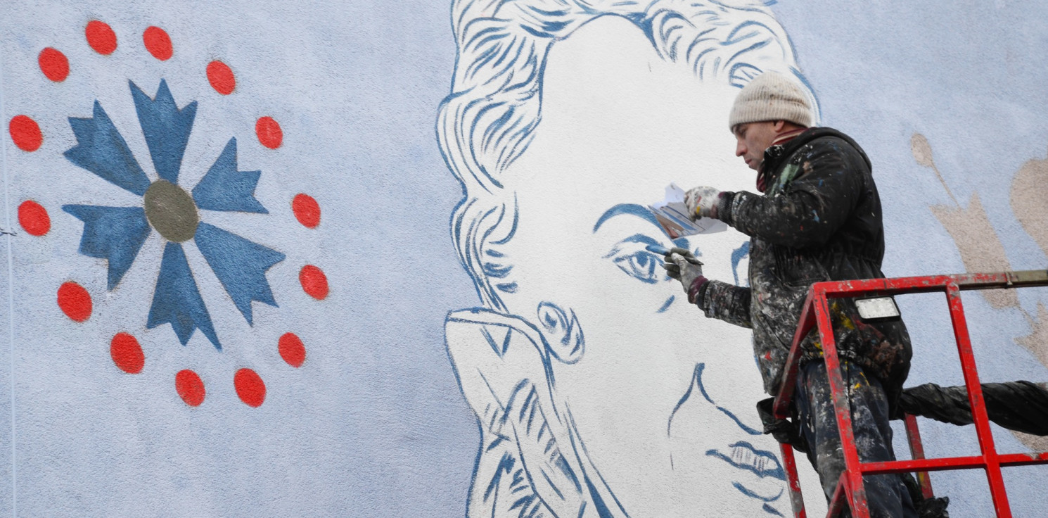 Inowrocław - Inowrocławianin zaprojektował żołnierski mural