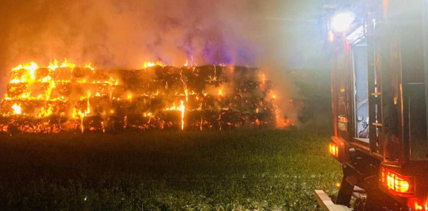 Mogilno - Duży pożar w Kwieciszewie. Akcja gaśnicza trwała prawie dziesięć godzin