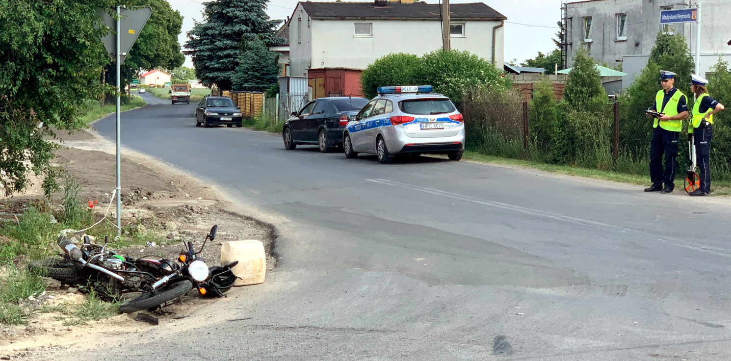 Inowrocław - Zderzenie motocyklisty z osobówką