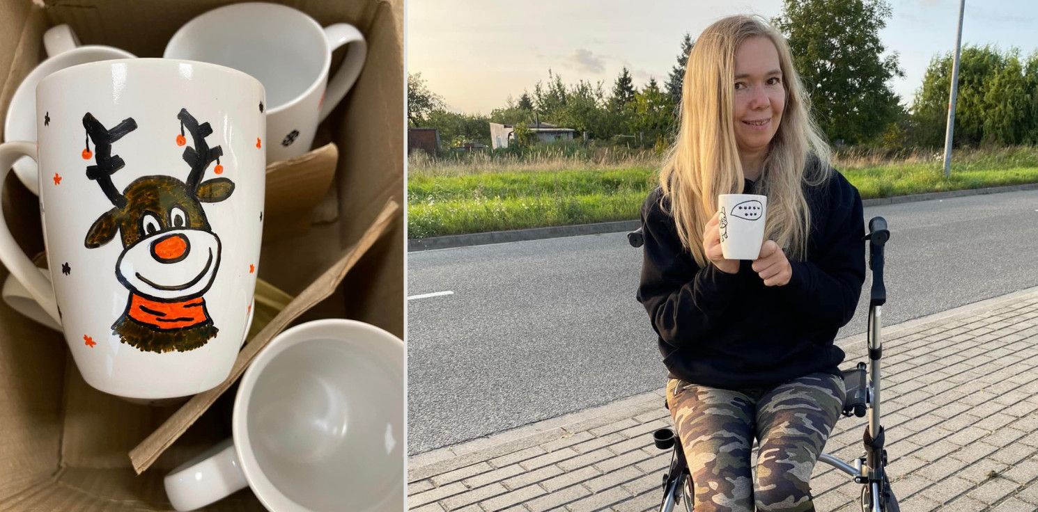 Inowrocław - Maluje kubki, żeby zebrać pieniądze na rehabilitację