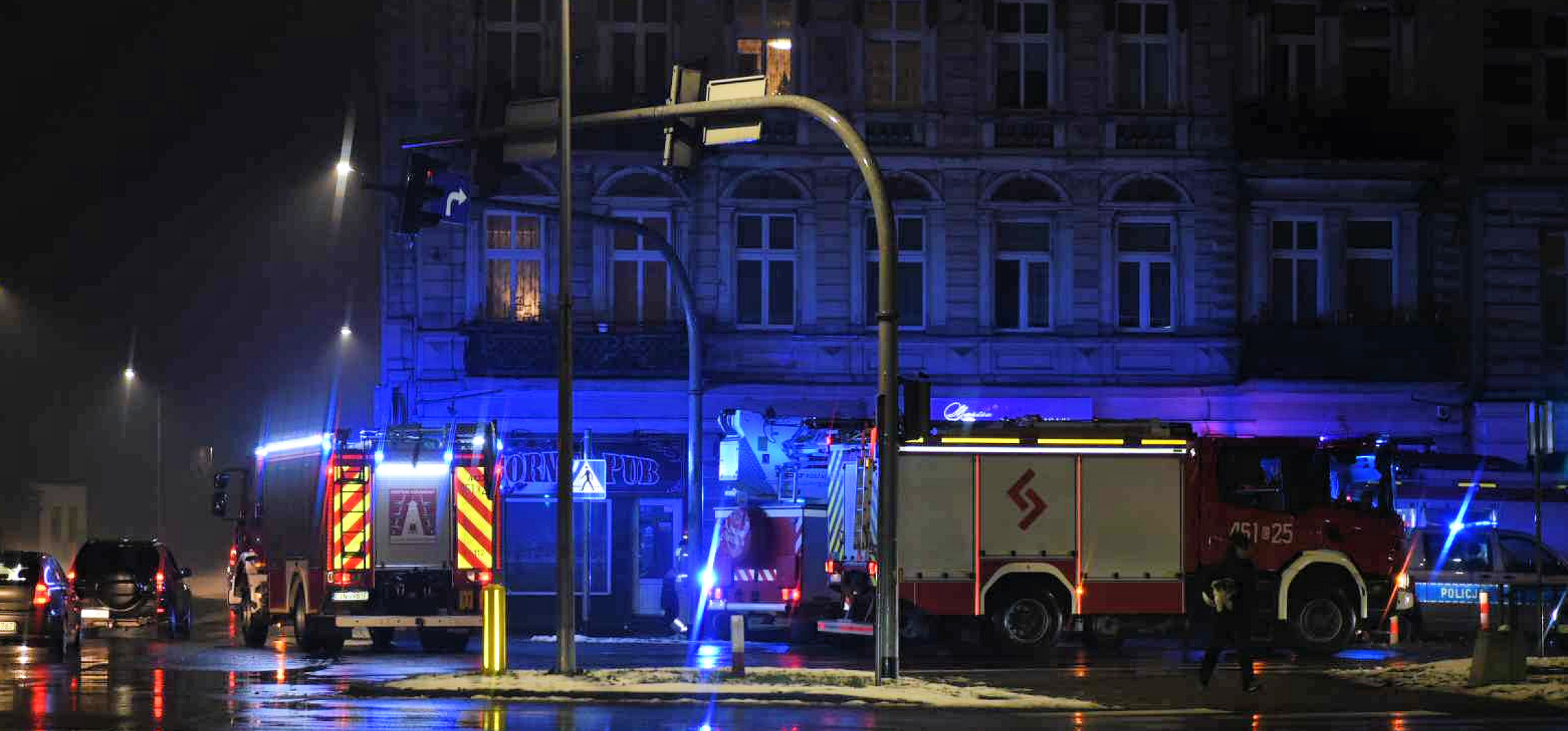 Inowrocław - Wieczorna akcja straży pożarnej na Dworcowej