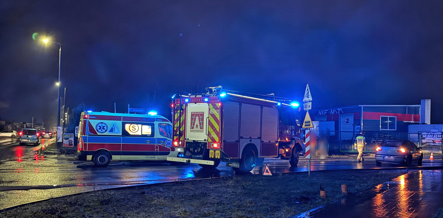 Inowrocław - Wieczorna kraksa na Staropoznańskiej
