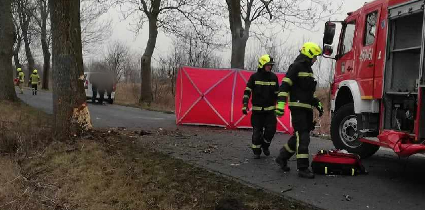Kruszwica.online - Śmiertelny wypadek. Seat uderzył w drzewo