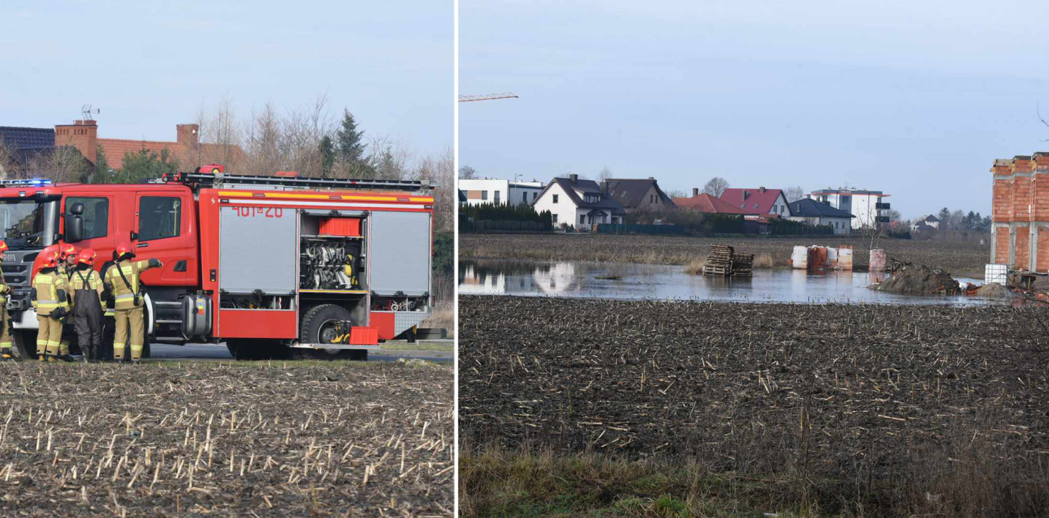 Inowrocław - Działka na Rąbinie pod wodą. Wezwano strażaków