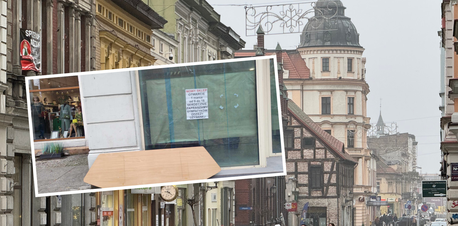 Inowrocław - W centrum miasta kwitnie handel używaną odzieżą