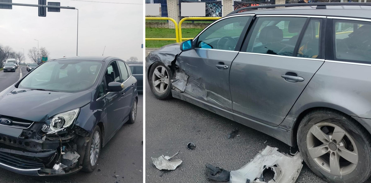 Radziejów - Zderzenie forda z bmw na obwodnicy Radziejowa