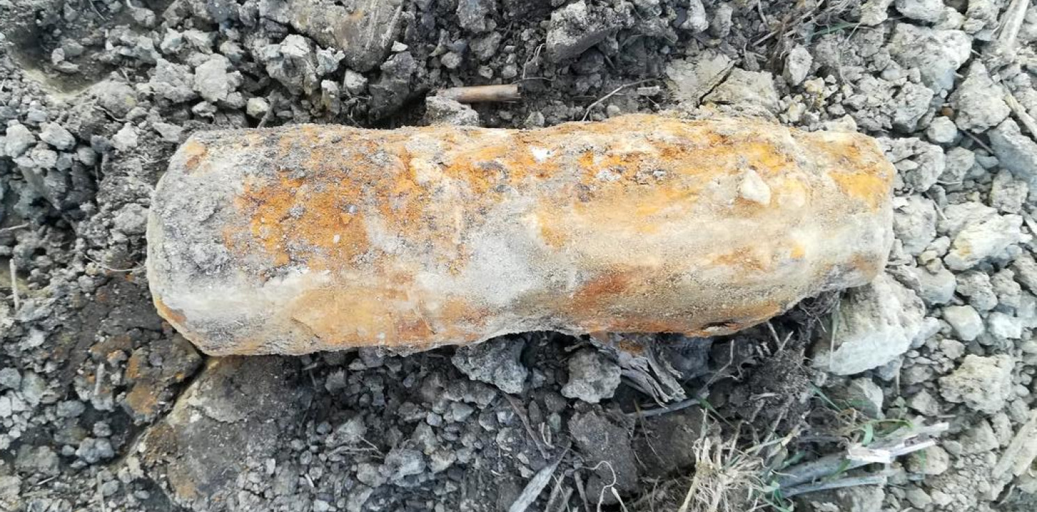 Radziejów - Na polu znalazł pocisk przeciwpancerny