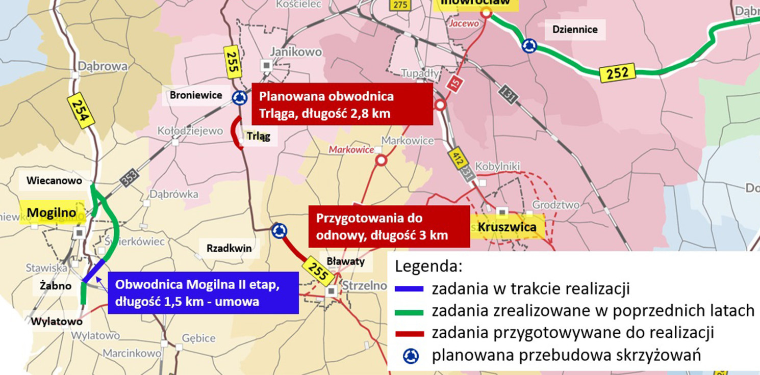 Mogilno - Podpisano umowę na II etap obwodnicy Mogilna
